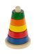 Пірамідка дерев'яна конічна різнобарвна Nic NIC2311
