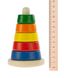 Пирамидка деревянная коническая разноцветная Nic (NIC2311)
