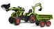 Дитячий трактор на педалях з причепом, переднім та заднім ковшами Falk CLAAS AXOS (колір - зелений) (1010W)