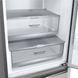 Холодильник LG з нижн. мороз., 203x60х68, холод.відд.-277л, мороз.відд.-107л, 2дв., А+++, NF, лін., диспл зовн., зона св-ті, Metal Fresh, нерж (GW-B509PSAP)