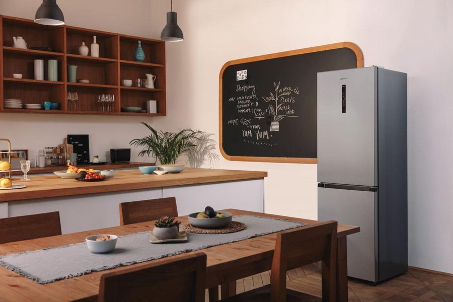 Холодильник з нижн. мороз. камерою Gorenje, 185х60х60см, 2 двері,203(99)л, А++, Total NF, Зона св-ті, Зовн. Диспл, нерж (NRK6192AXL4) NRK6192AXL4 фото