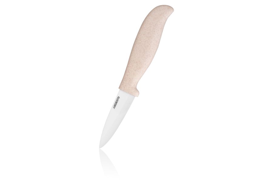 Нож керамический для овощей Ardesto Fresh 7.5 см, бежевый, керамика/пластик (AR2118CS) AR2118CS фото