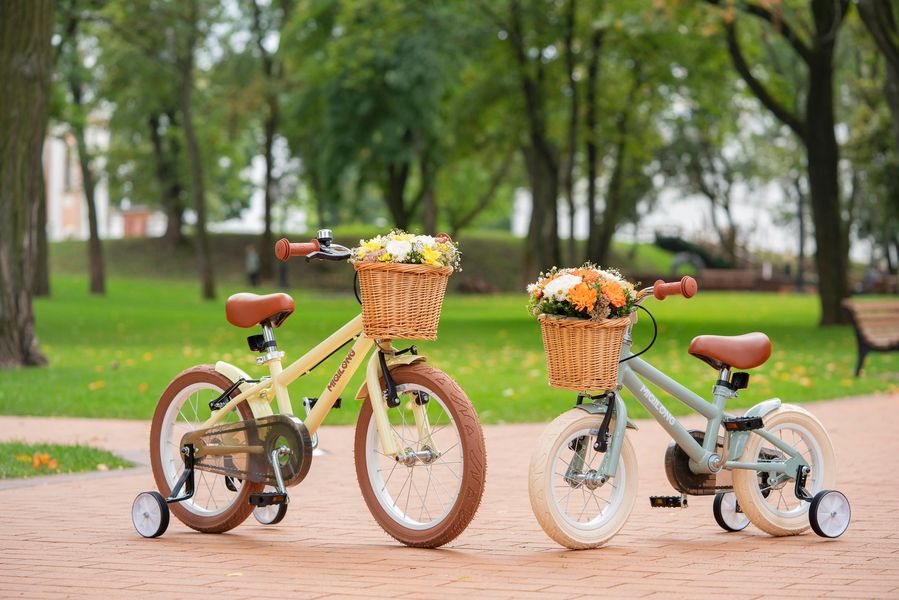 Дитячий велосипед Miqilong RM Бежевий 12" ATW-RM12-BEIGE - Уцінка ATW-RM12-BEIGE фото