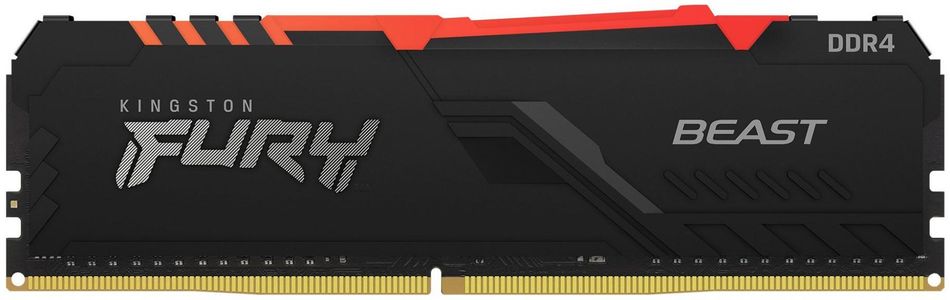 Пам'ять ПК Kingston DDR4 16GB 3200 FURY Beast RGB (KF432C16BB1A/16) KF432C16BB1A/16 фото