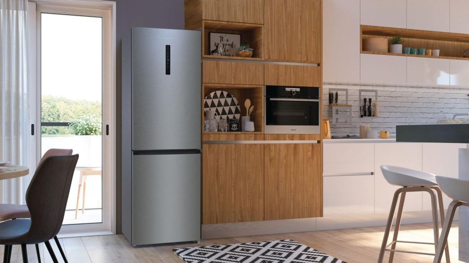 Холодильник з нижн. мороз. камерою Gorenje, 185х60х60см, 2 двері,203(99)л, А++, Total NF, Зона св-ті, Зовн. Диспл, нерж (NRK6192AXL4) NRK6192AXL4 фото