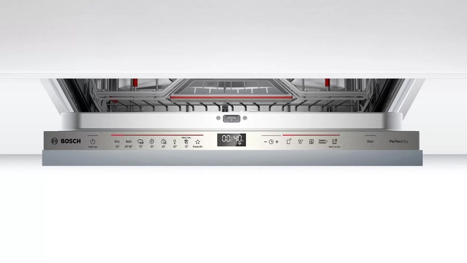 Посудомийна машина Bosch вбудовувана, 14 компл., A+++, 60см, дисплей, білий (SMH6ZCX40K) SMH6ZCX40K фото