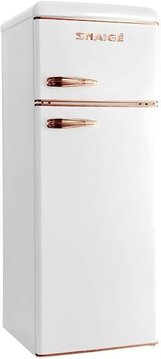 Холодильник Snaige з верхн. мороз., 147.5x56х63, холод.відд.-166л, мороз.відд.-46л, 2дв., A++, ST, retro, білий-мідь (FR24SM-PROC0E) FR24SM-PROC0E фото