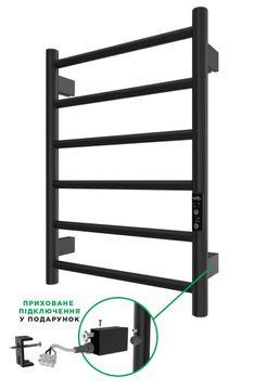 Рушникосушка Ardesto електрична Classik-TR K, 570х430х80мм, таймер-регулятор, сталь, чорний матовий (6.1.0600.06.BM) - Уцінка 6.1.0600.06.BM фото