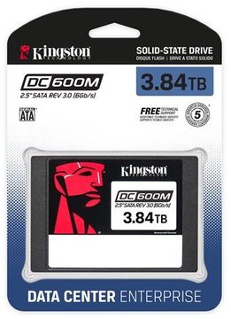 Накопичувач SSD Kingston 2.5" 3.8TB SATA DC600M (SEDC600M/3840G) SEDC600M/3840G фото