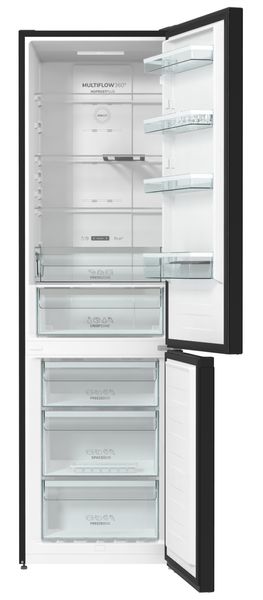 Холодильник с нижн. мороз. камерой Gorenje, 200х60х60см, 2 двери, 235(96)л, А+, NoFrost+, Зона св-ти, LED Диспл внутрь, белый NRK6201PW4 (NRK6201SYBK) NRK6201SYBK фото