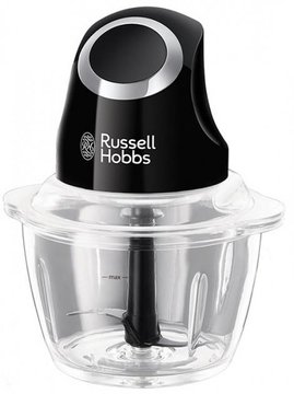 Подрібнювач Russell Hobbs Matte Black, 200Вт, чаша-500мл, скло, корпус-пластик, чорний (24662-56) 24662-56 фото