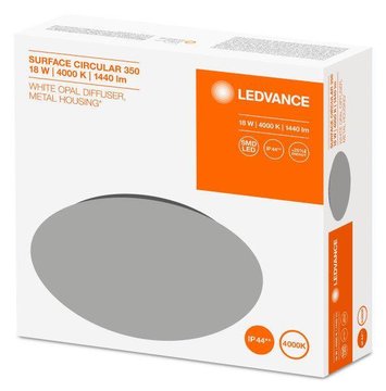 Светильник накладной LEDVANCE SF CIRCULAR LED 18Вт 1440Лм 4000K 350мм IP44 белый. 4058075617964 фото