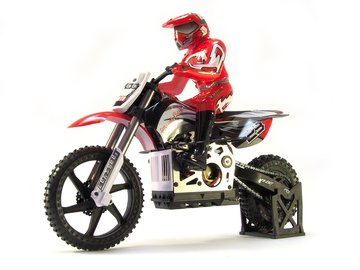 Радіокерована модель Мотоцикл 1:4 Himoto Burstout MX400 Brushed (червоний) MX400g фото