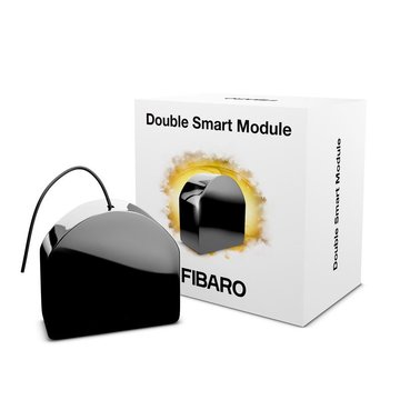Розумне реле Fibaro Double Smart Module 2x1.5kW, Z-Wave, 230V, чорний FGS-224 фото