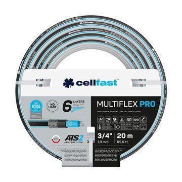 Шланг садовий Cellfast MULTIFLEX PRO 3/4" 20м, 6 шарів, до 35 Бар, -20&hellip;+65°C (13-820) 13-820 фото