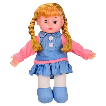 Кукла музыкальная мягконабивная LY3001-5-6-7 на Английском 29см Синий LY3001 фото