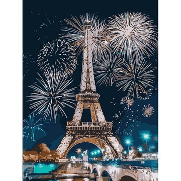 Картина по номерам. "Огни Парижа" 30*40см (KHO3572) KHO3572 фото