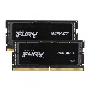 Пам'ять ноутбука Kingston DDR5 16GB KIT (8GBx2) 4800 FURY Impact (KF548S38IBK2-16) KF548S38IBK2-16 фото
