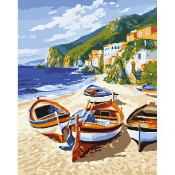 Картина за номерами. Морський пейзаж "Тиха гавань" , 40 * 50 см (KHO2721) KHO2721 фото