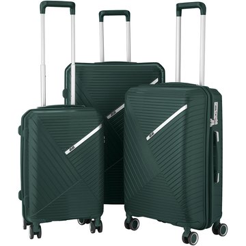 Набор пластиковых чемоданов 2E, SIGMA,(L+M+S), 4 колеса, изумруд (2E-SPPS-SET3-EG) 2E-SPPS-SET3-EG фото