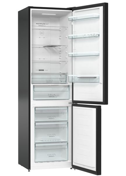 Холодильник с нижн. мороз. камерой Gorenje, 200х60х60см, 2 двери, 235(96)л, А+, NoFrost+, Зона св-ти, LED Диспл внутрь, белый NRK6201PW4 (NRK6201SYBK) NRK6201SYBK фото