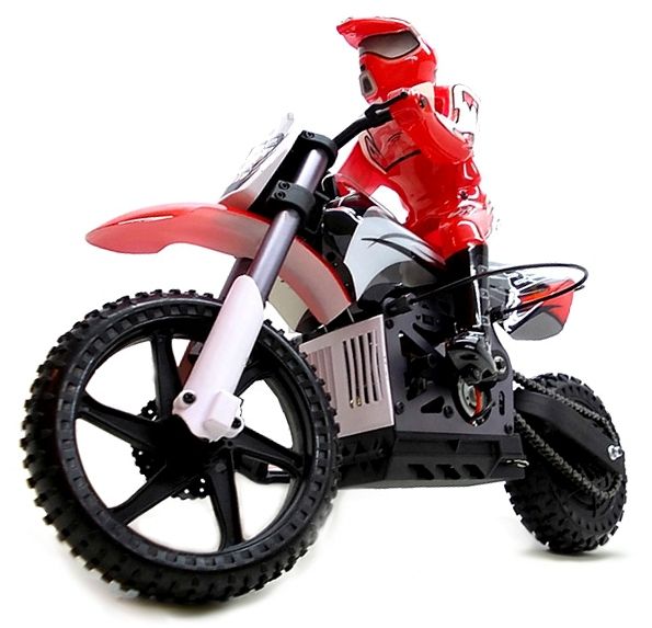 Радіокерована модель Мотоцикл 1:4 Himoto Burstout MX400 Brushed (червоний) (MX400r) MX400g фото
