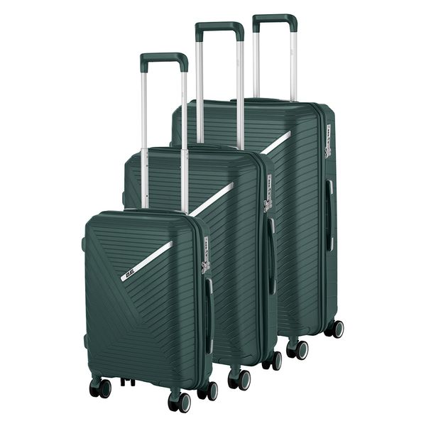 Набір пластикових валіз 2E, SIGMA,(L+M+S), 4 колеса, смарагд (2E-SPPS-SET3-EG) 2E-SPPS-SET3-EG фото