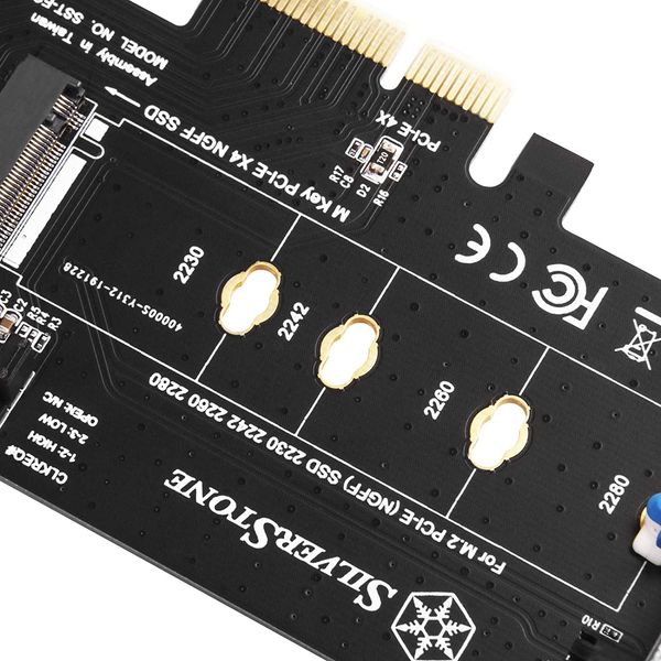 Плата-адаптер PCIe x4 для SSD m.2 NVMe 2230, 2242, 2260, 2280 (SST-ECM21-E) SST-ECM21-E фото