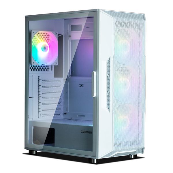 Корпус Zalman I3 Neo, без БЖ, 1xUSB3.0, 2xUSB2.0, 4x120mm RGB fans, TG Side Panel, ATX, білий (I3NEOWHITE) I3NEOWHITE фото