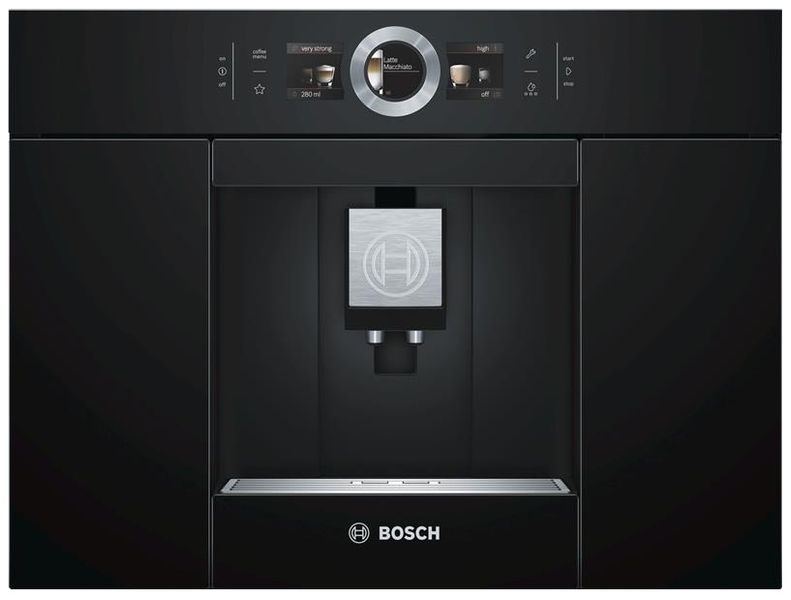Кофемашина Bosch встраиваемая, 2.4л, зерно+молотая, автомат.капуч, LED-дисплей, авторецептов -8, черный CTL636EB6 фото