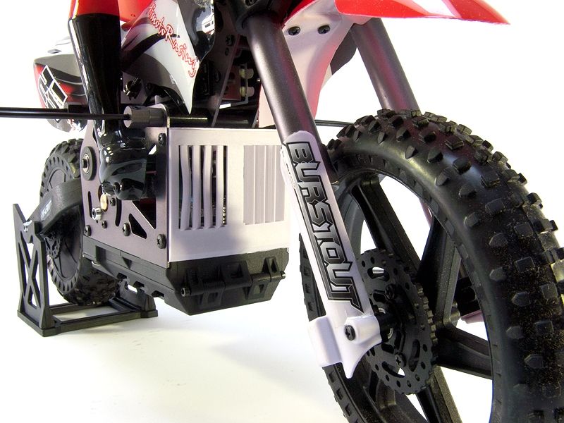 Радіокерована модель Мотоцикл 1:4 Himoto Burstout MX400 Brushed (червоний) (MX400r) MX400g фото