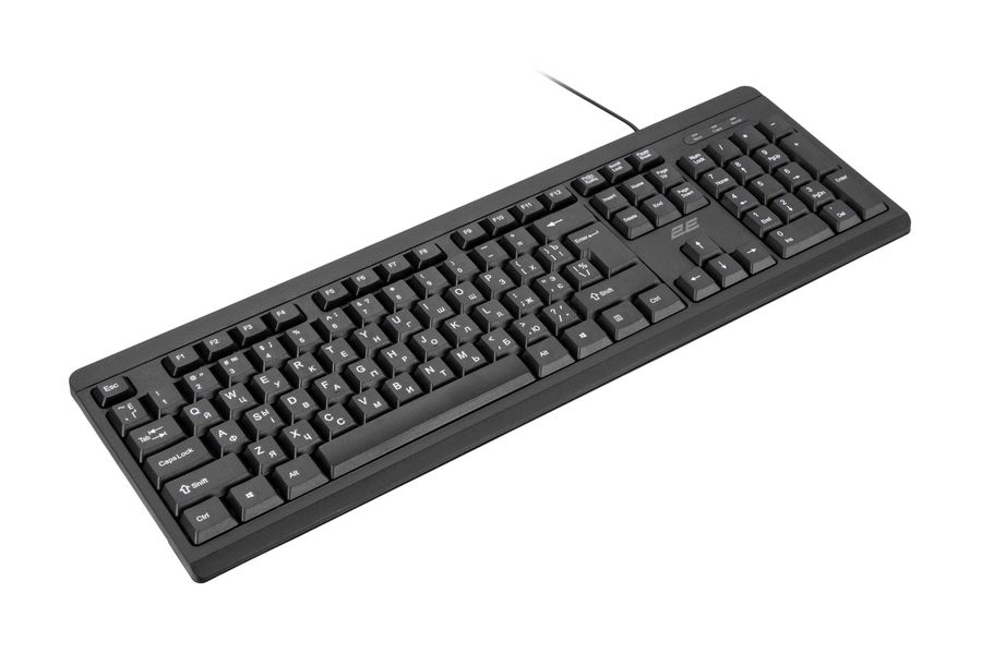 Клавіатура 2E KS108 USB Black (2E-KS108UB) 2E-KS108UB фото