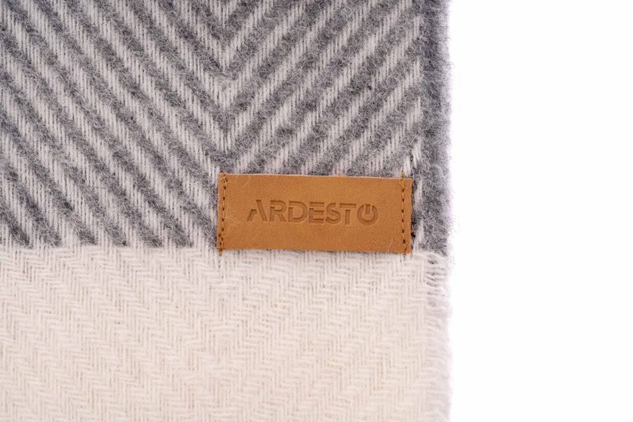 Плед Ardesto Leonardo Bianco, 140x200см, 100% шерсть, серый (ART0502LB) ART0502LB фото
