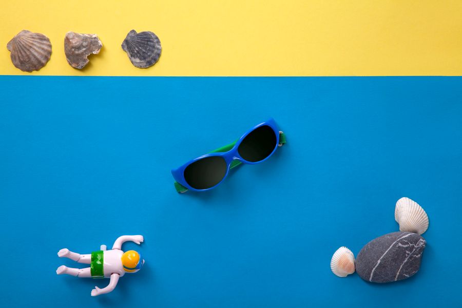 Дитячі сонцезахисні окуляри Koolsun синьо-зелені серії Flex (Розмір: 0+) KS-FLRS000 KS-FLAG000 фото