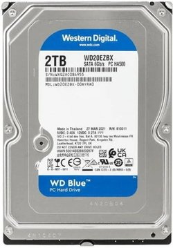 Жорсткий диск WD 2TB 3.5" 7200 256MB SATA Blue (WD20EZBX) WD20EZBX фото