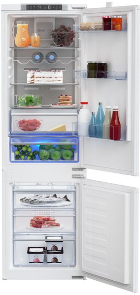 Холодильник Beko вбуд. з нижн. мороз., 177x55x55, xолод.відд.-185л, мороз.відд.-69л, 2дв., А++, NF, білий (BCNA275E3S) BCNA275E3S фото