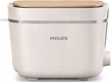 Тостер Philips Series Eco Conscious Edition, 830Вт, биопластик, крышка от пыли, шелковый белый HD2640/10 фото