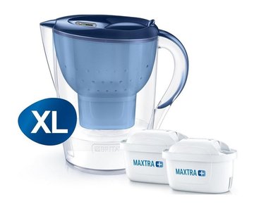 Фильтр-кувшин Brita Marella XL Memo + 2 картриджа 3.5 л (2 л очищенной воды), синий 1040565 фото