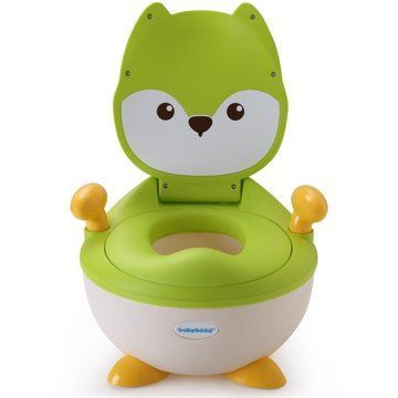 Дитячий горщик Лисиця з поліуретановим кільцем, зелений - Babyhood (BH-113FG) BH-113FG фото