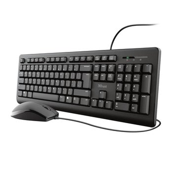 Комплект клавиатуры и мыши Trust Primo, USB-A, EN/UKR, Черный - Уцінка 24521_TRUST фото