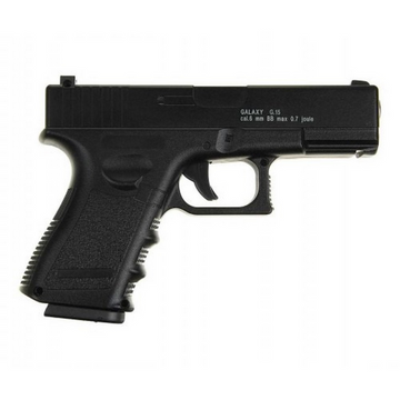 Дитячий пістолет на кульках "Glock 17" Galaxy G15+ метал з кобурою, чорний G15+ фото