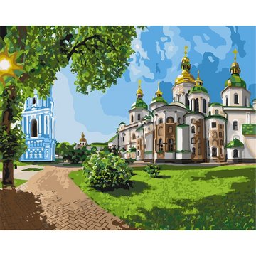 Картина за номерами. Міський пейзаж "Софія Київська" , 40х50 см (KHO2831) KHO2831 фото