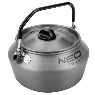 Чайник туристический Neo Tools, 0.8л, анодированный алюминий, складная ручка, сертификат LFGB, чехол, 0.19кг (63-147) 63-147 фото