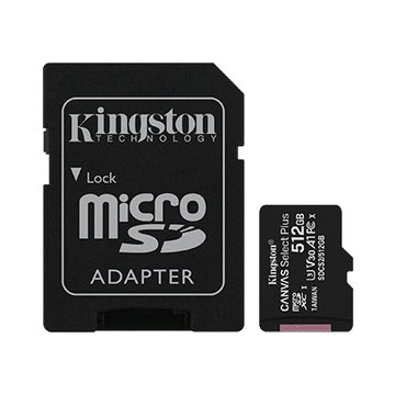 Карта памяти Kingston microSD 512GB C10 UHS-I U3 A1 R100/W85MB/s + SD (SDCS2/512GB) SDCS2/512GB фото