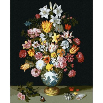 Картина за номерами "Квіткова симфонія" © Ambrosius Bosschaert de Oude Ідейка 40х50 см (KHO3210) KHO3210 фото