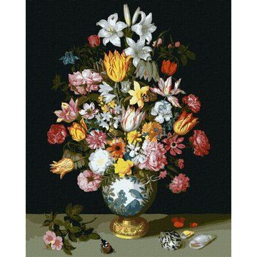 Картина за номерами "Квіткова симфонія" &copy; Ambrosius Bosschaert de Oude Ідейка 40х50 см (KHO3210) KHO3210 фото