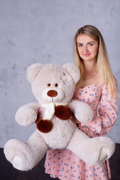 Ведмедик з латками Плюшевий Yarokuz Уолтер 80 см Марципан (YK0126) YK0126 фото