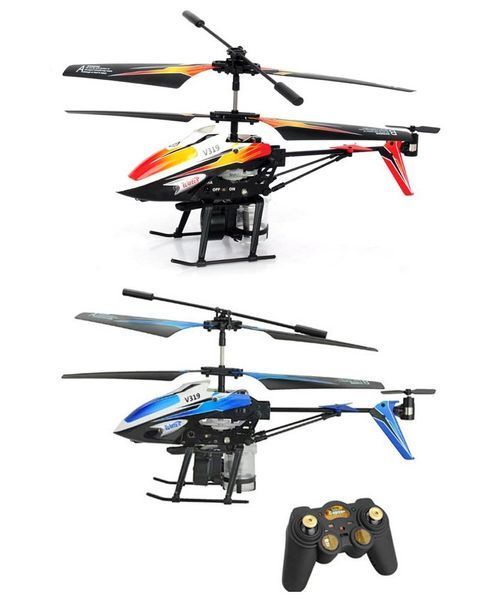 Вертолёт на радиоуправлении 3-к WL Toys SPRAY водяная пушка (синий) (WL-V319b) WL-V319 фото