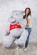 Ведмедик з латками плюшевий в футболці Yarokuz Me To You 2 метра Молочний ()