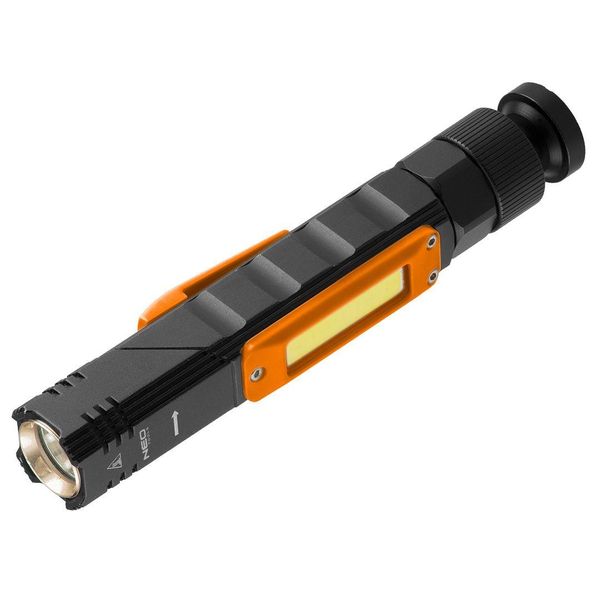 Ліхтар ручний акумуляторний Neo Tools, 2000мАг, 300лм, 3Вт, 5 функцій освітлення, червоне світло, конструкція, що крутиться на 180°, магніт, IP20 (99-034) 99-034 фото